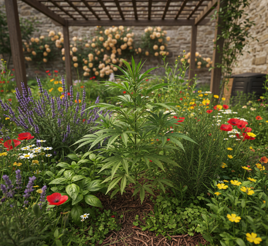 Close-up macro shot revealing glandular trichomes at peak maturity